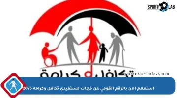 استعلام الآن بالرقم القومي عن فئات مستفيدي تكافل وكرامة 2025